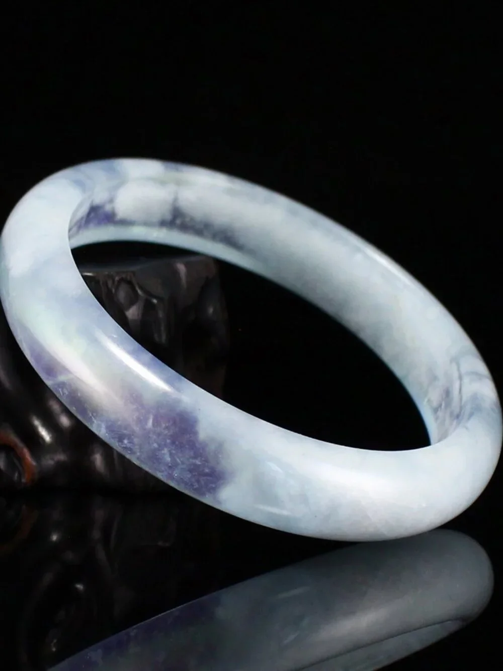 Natural Aquamarine Bangle Bracelet 41.2g 58mm ID Sky Blue White Cloud Certified